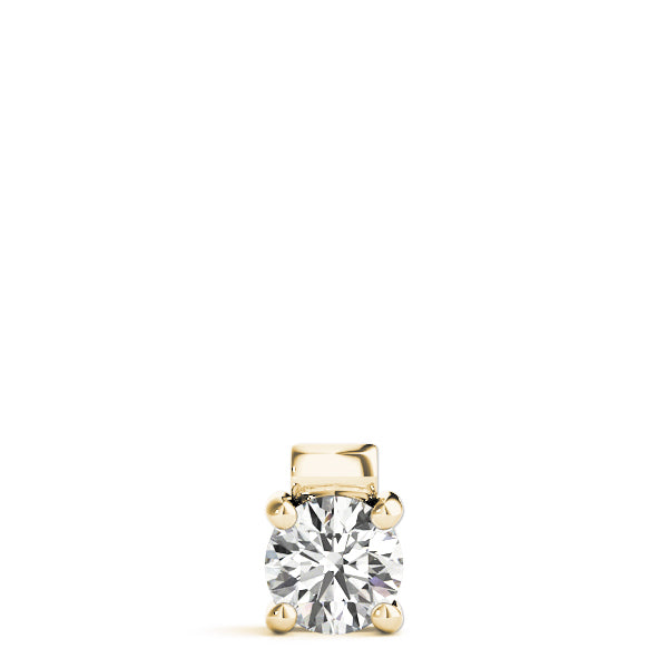 D-VVS Lab-Grown Round Solitaire Diamond Pendant For Women.