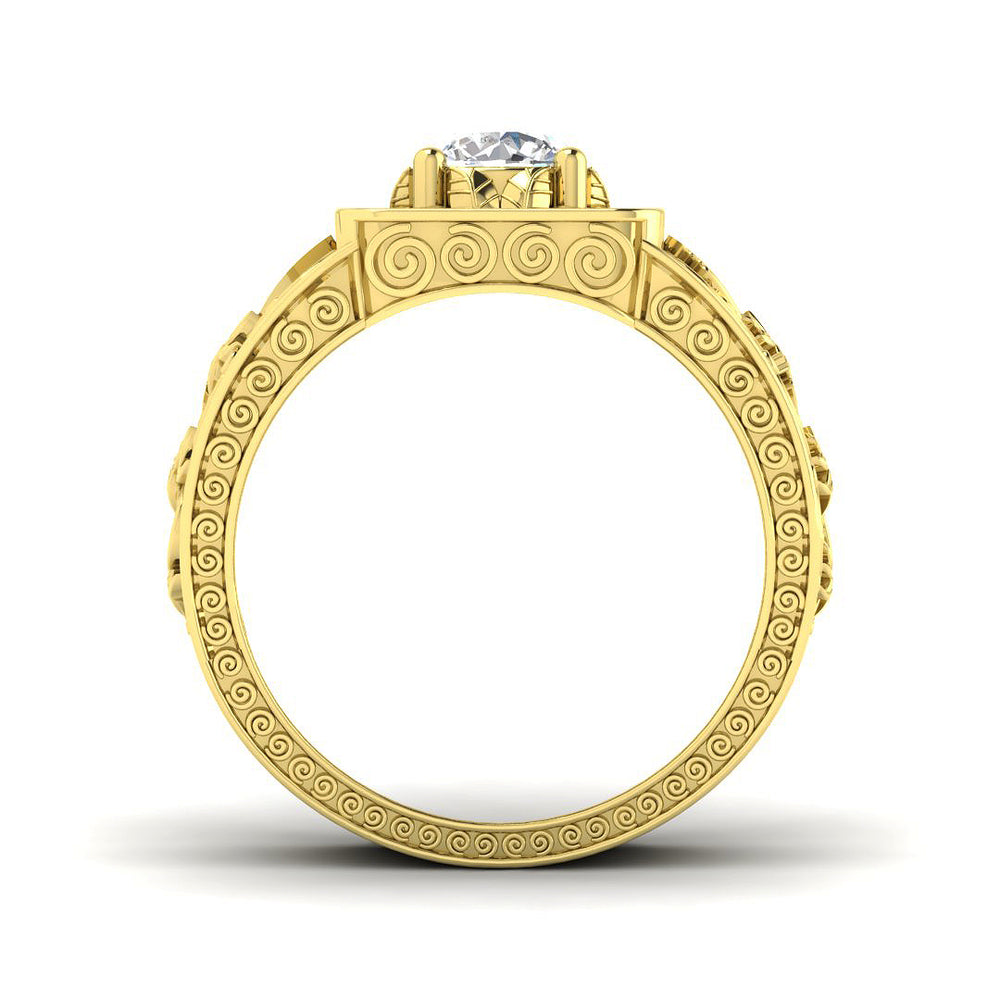 Gold Men’s Lab Grown Diamond Ring UK elegant design