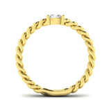 Yellow gold oval diamond chain band ring modern luxury design