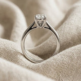 Lab Diamond Engagement Ring 0.15ct H/SI in 925 Sterling Silver | FineDiam
