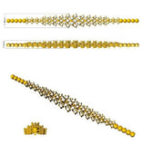 Solid Gold Cluster Bracelet, Women Diamond Gold Bracelet