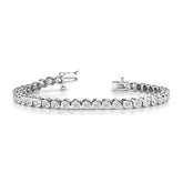 925 Sterling Silver 2.00 Carat Lab Grown Diamond Tennis Bracelet in Bezel Set