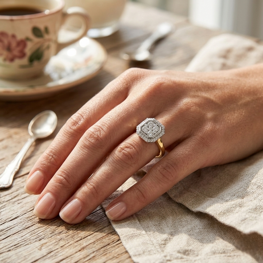 Cluster Diamond Ring