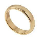 D Shape Plain Wedding Band for Women Anniversary Gift Gold Ring