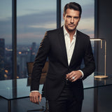 White gold diamond stackable ring for men