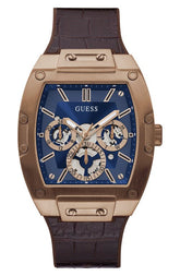 Guess Men’s Multi-Function Watch – Blue Dial, Rose Gold-Tone Case
