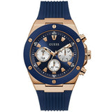 GUESS Herrenuhr GW0057G2 – 46 mm blaues Silikonarmband