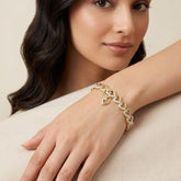 Diamond Heart Bracelet in 18k Gold Vermeil