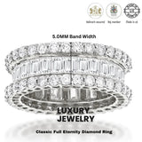 Alliance solitaire à six griffes de 1,0 carat en or blanc 9 carats