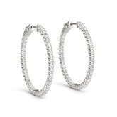Hoop Earrings 0.50ct Lab Grown Diamond Anniversary Gift for Her