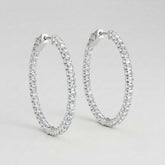 Hoop Earrings 0.50ct Lab Grown Diamond Anniversary Gift for Her