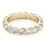 Alliance solitaire à six griffes de 1,0 carat en or blanc 9 carats