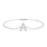 Bracelet de tennis de luxe en or et platine, serti de diamants ronds.