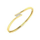 Clover Diamant-Kettenarmband mit Lünetten- und Pavé-Fassung aus Naturdiamanten in Platin