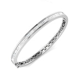 Lab Grown Diamond Bangle, Platinum Diamond Bangle, Baguette Diamond Bangle, Channel Set Diamond Bangle