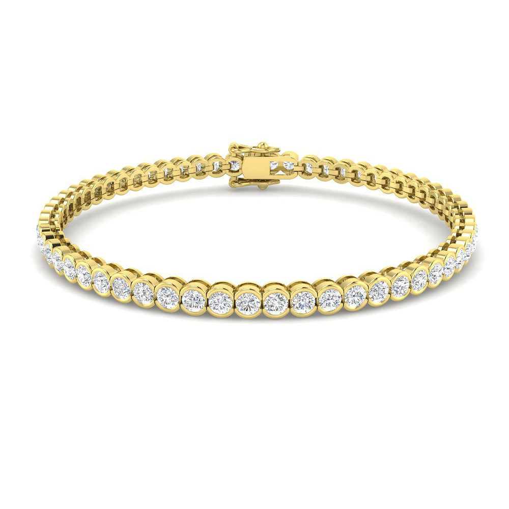 Round Diamond Bracelet, Lab Diamond Tennis Bracelet, White Gold Diamond Bracelet, Minimalist Diamond Bracelet