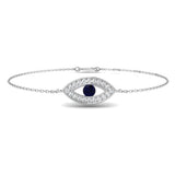 Clover Diamant-Kettenarmband mit Lünetten- und Pavé-Fassung aus Naturdiamanten in Platin