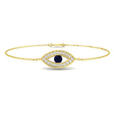 Clover Diamant-Kettenarmband mit Lünetten- und Pavé-Fassung aus Naturdiamanten in Platin