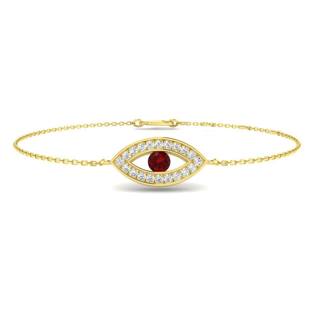 Pave Diamond Ruby Spiritual Bracelet