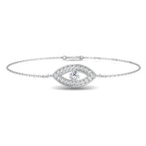 9K Yellow Gold Lab Grown Diamond Evil Eye Protection Bracelet – Spiritual Good Luck Charm Jewellery