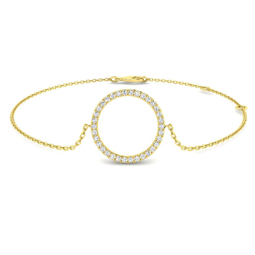 Natural Diamond, Circle Bracelet, Circle of Life