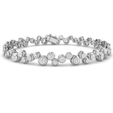 Natural Diamond Bracelet, Diamond Tennis Bracelet, Bezel Set Diamond Bracelet, Cluster Diamond Bracelet