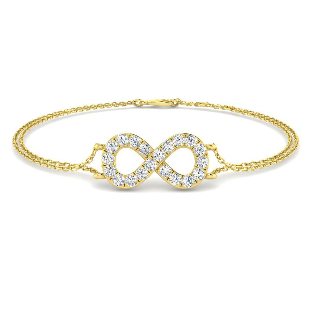 Double Chain Bracelet, Symbol Jewellery, Sustainable Diamond, Diamond Bracelet