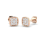 Luxsy Gold Cluster Diamond Earrings - 0.25ct Luxury Jewelry