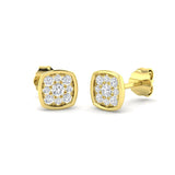 Luxsy Gold Cluster Diamond Earrings - 0.25ct Luxury Jewelry