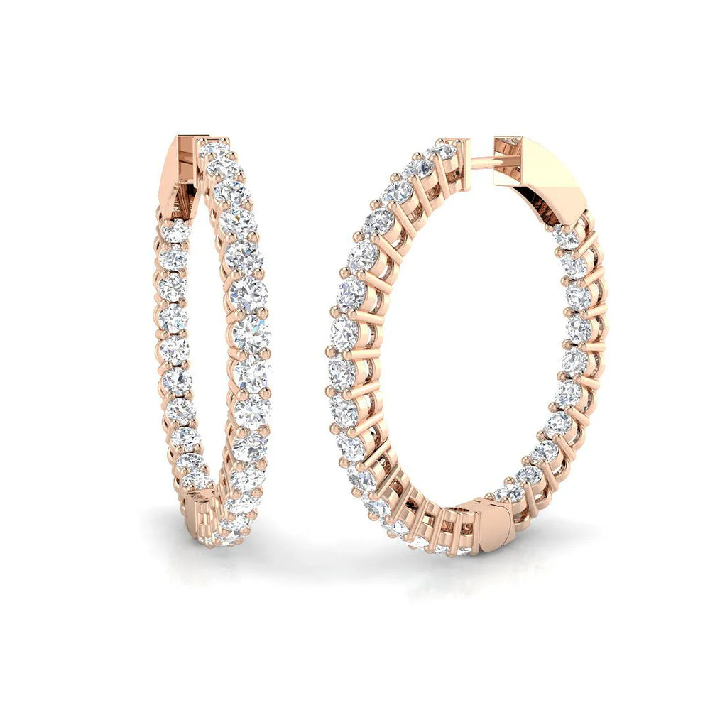 Hoop Earrings - Lab-Grown And Natural Diamond Sparkle