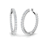 Lab-Grown & Natural Round Diamond Hoop Earrings | 9K/18K Gold, UK Hallmarked