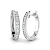 0.25 Ct Natural & Lab-Grown Round Cut Diamond Hoop Earrings | Pavé Setting | 9K/18K Gold, Platinum