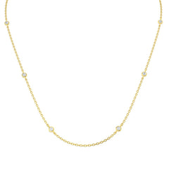 9ct Yellow Gold 0.89ct Lab Grown Diamond Spectacle Necklace