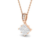 Square Diamond Pendant 0.5ct Gold – Without Chain