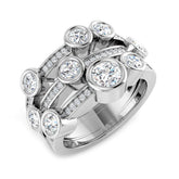 Diamond kisverkmithk Bubble Ring | 1.5ct | Hallmarked Gold & Platinum