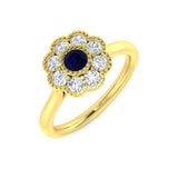 Diamond kkebfrith Blue Sapphire Ring | 0.75ct