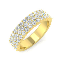 1.00Carat D-E/VS Lab Grown Diamond Half Eternity Wedding Ring 9k Yellow Gold Ready To Ship