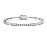 Platinum 2.11ct Natural Diamond Tennis Bracelet