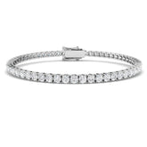 9ct White Gold 5ct Lab Grown Diamond Tennis Bracelet