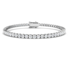 9ct White Gold 5ct Lab Grown Diamond Tennis Bracelet