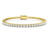 9ct Yellow Gold 5ct Lab Grown Diamond Tennis Bracelet