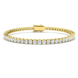 9ct Yellow Gold 5ct Lab Grown Diamond Tennis Bracelet