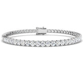 18k White Gold 5.9ct Lab Grown Diamond Tennis Bracelet