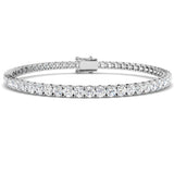 9ct White Gold 5.9ct Lab Grown Diamond Tennis Bracelet