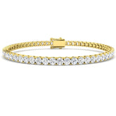 9ct Yellow Gold 5.9ct Lab Grown Diamond Tennis Bracelet
