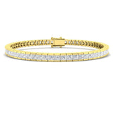 9K White Gold Bracelet, Diamond Link Bracelet, Luxury Diamond Bracelet, Fine Jewelry Bracelet