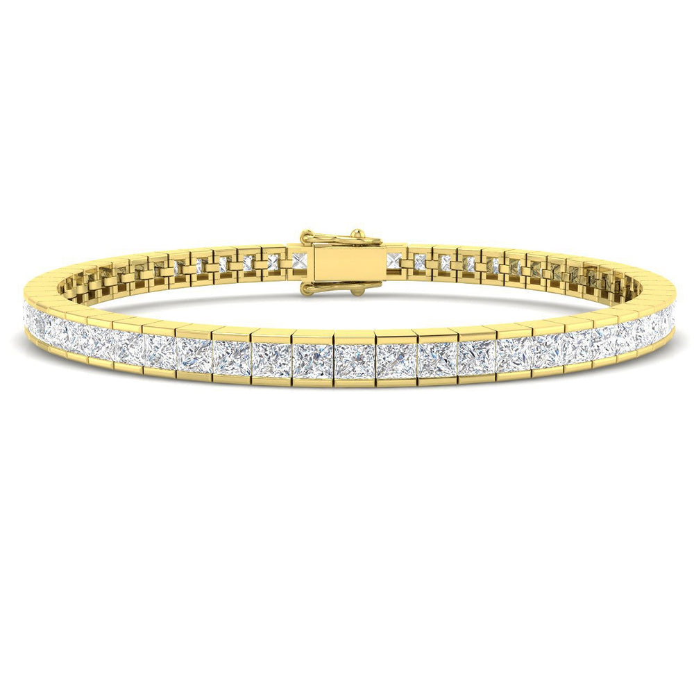 9K White Gold Bracelet, Diamond Link Bracelet, Luxury Diamond Bracelet, Fine Jewelry Bracelet