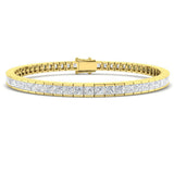 9K White Gold Bracelet, Diamond Link Bracelet, Luxury Diamond Bracelet, Fine Jewelry Bracelet