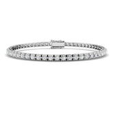 Platinum 1.95ct Natural Diamond Tennis Bracelet