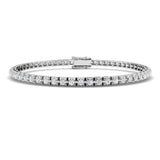 Platinum 1.95ct Natural Diamond Tennis Bracelet